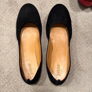 J. Crew Black Suede Ballet Flats